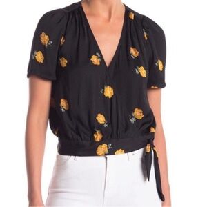 Madewell Floral Wrap Blouse